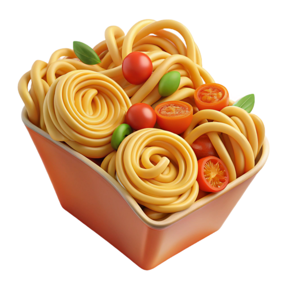 beautiful modern Pasta Dish with Cherry Tomatoes and Basil detailed png