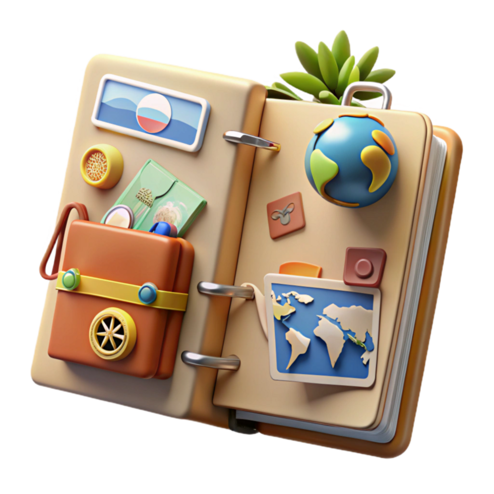 elegant modern Global Travel Journal Plan Your Adventure professional png