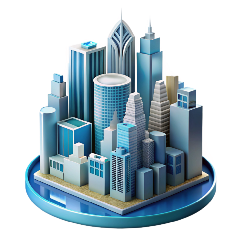 Urban Skyline Cityscape Architecture Model png