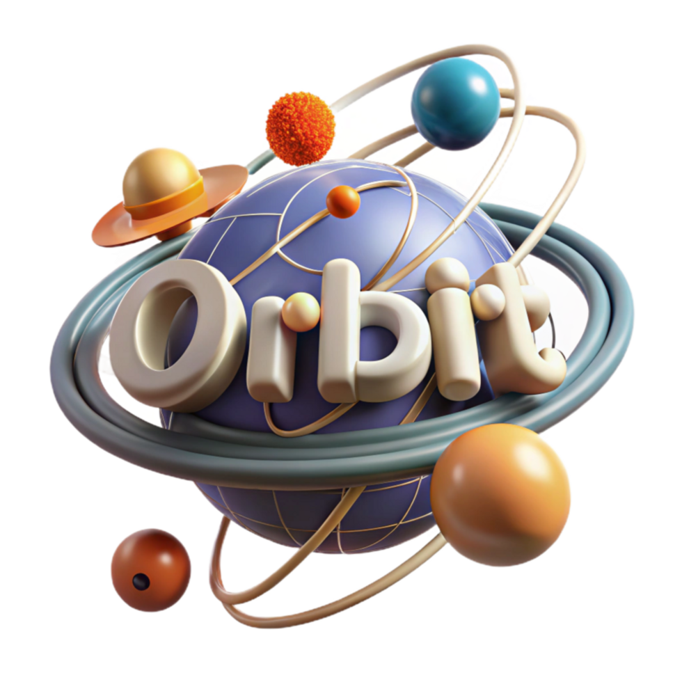 Cosmic Orbit 3D Planetary System Visualization png