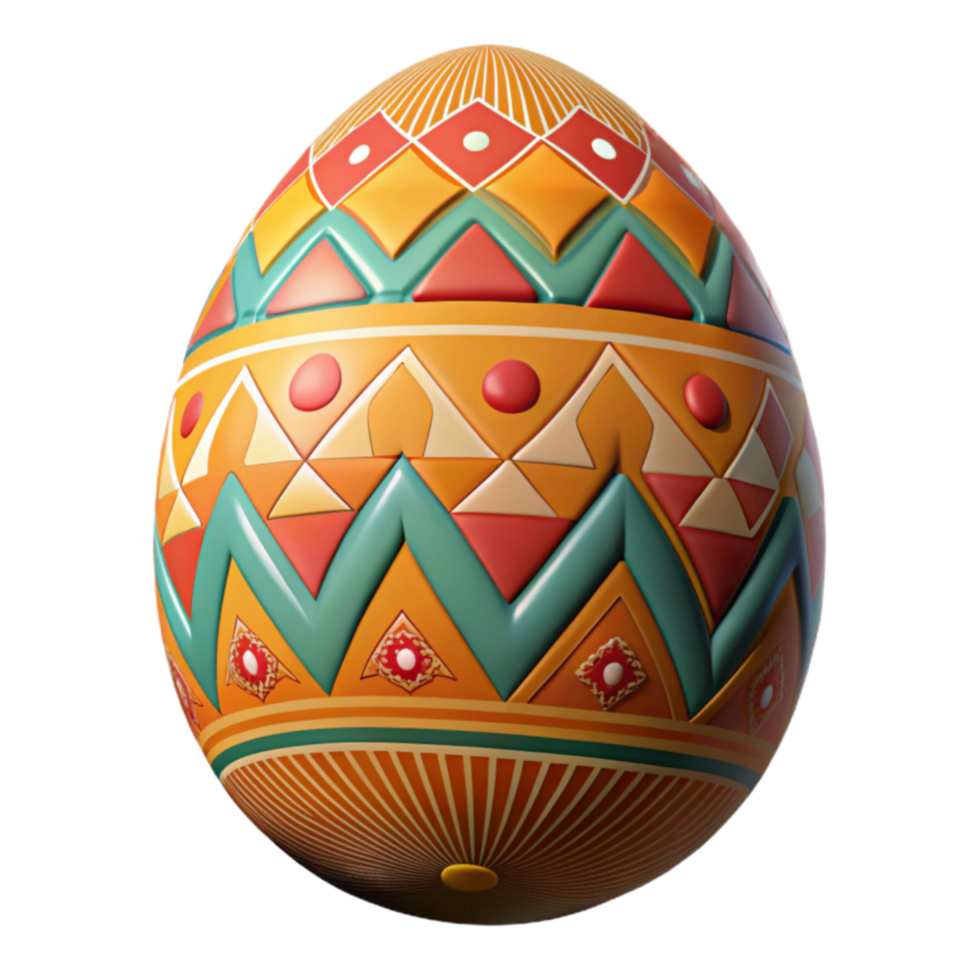wonderful abstract Decorative Easter Egg with Geometric Pattern original png