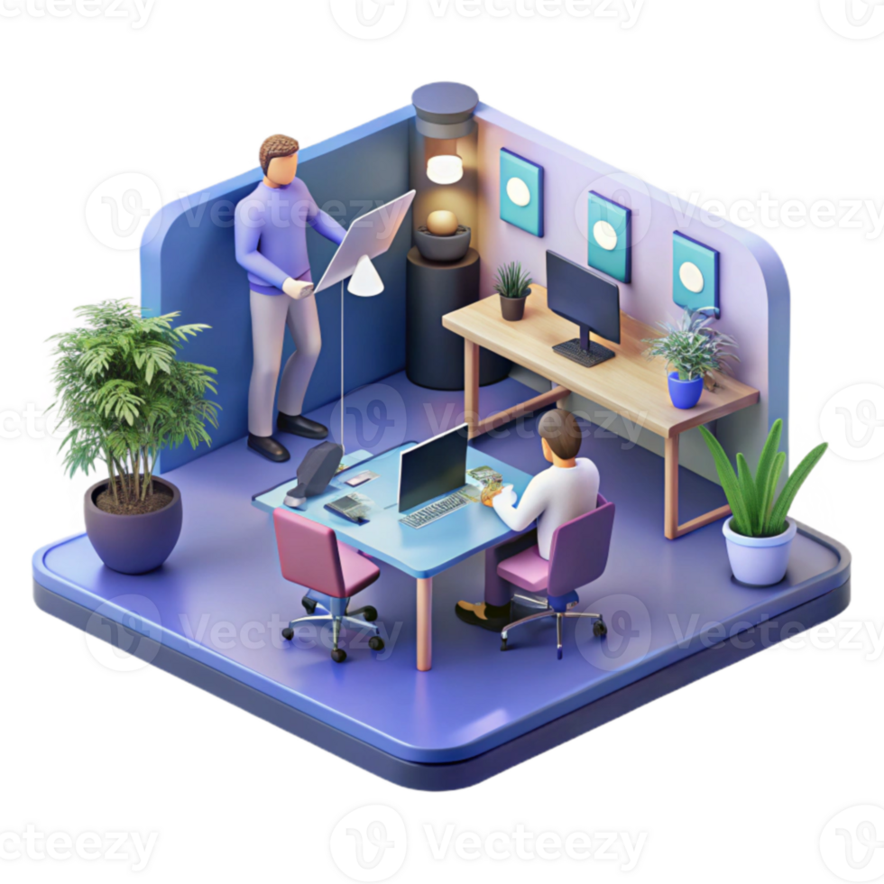 Modern Office Workspace Collaboration Productivity and Teamwork png