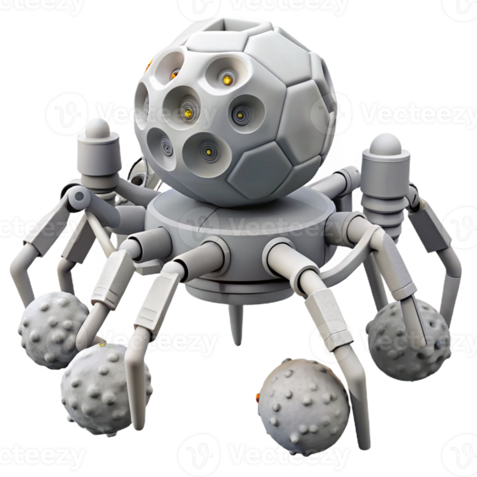 stunning vintage Multi-Legged Robotic Sphere Advanced Exploration Unit authentic png