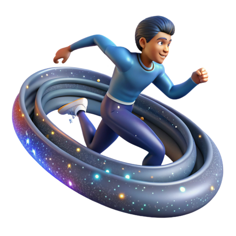wonderful abstract Running Through the Cosmos A 3D Animation original png