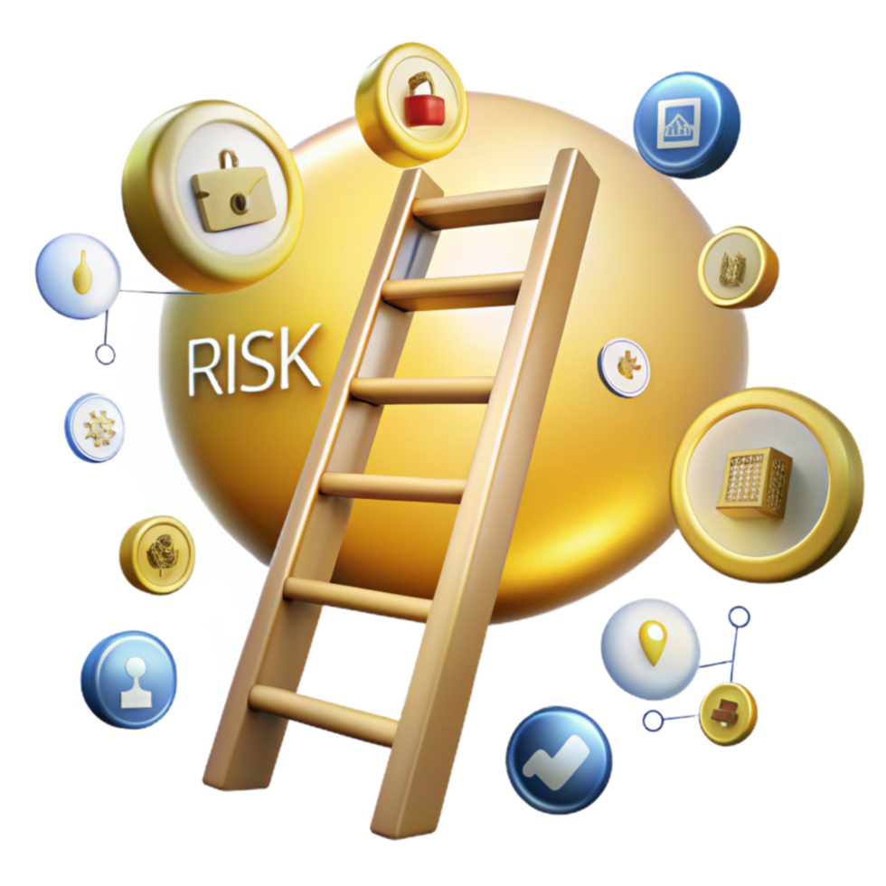elegant creative Climbing the Ladder Managing Risk Achieving Goals authentic png