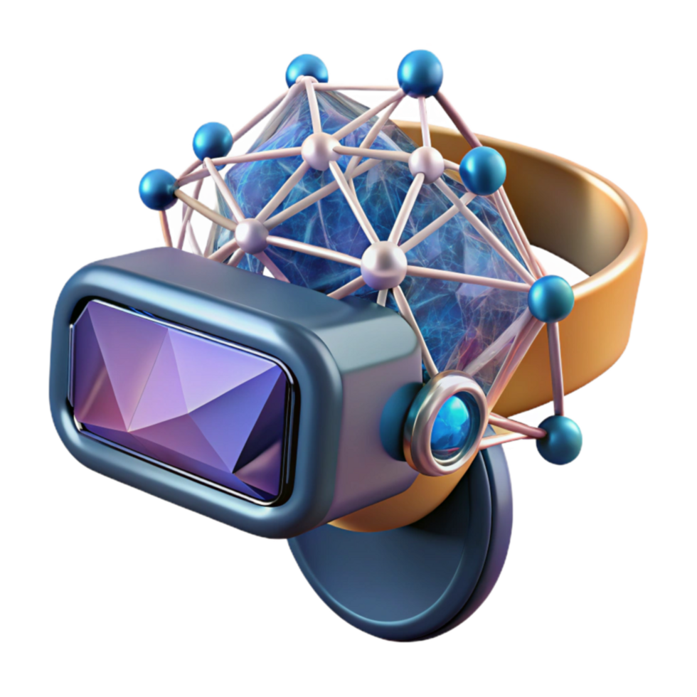 elegant minimalist Immersive Virtual Reality Exploring Networked Crystal Structures original png