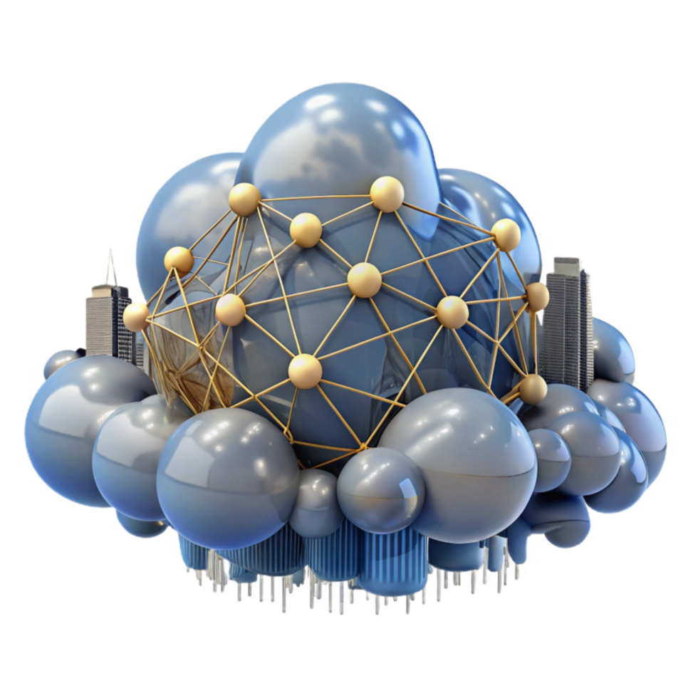 Global Network Connectivity Cloud Computing and Smart Cities png