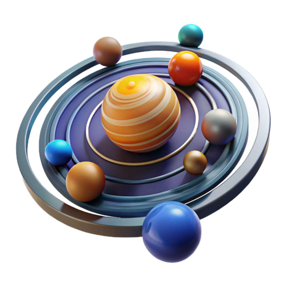 elegant minimalist Planetary System Orbital Dynamics and Celestial Bodies authentic png