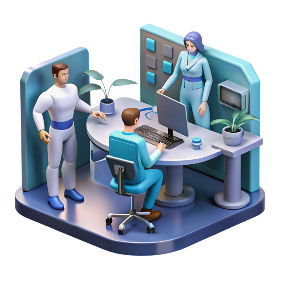 Modern Office Collaboration Teamwork, Productivity, and Efficiency png