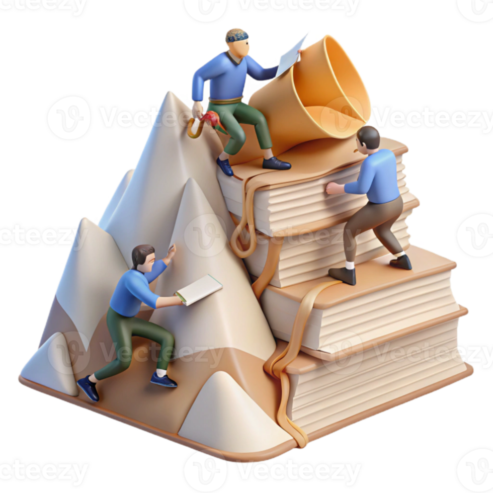 Climbing the Mountain of Knowledge Teamwork Books png