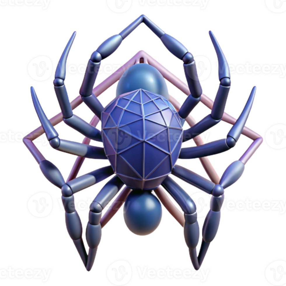 Geometric Spider 3D Model Low Poly, Web Design png