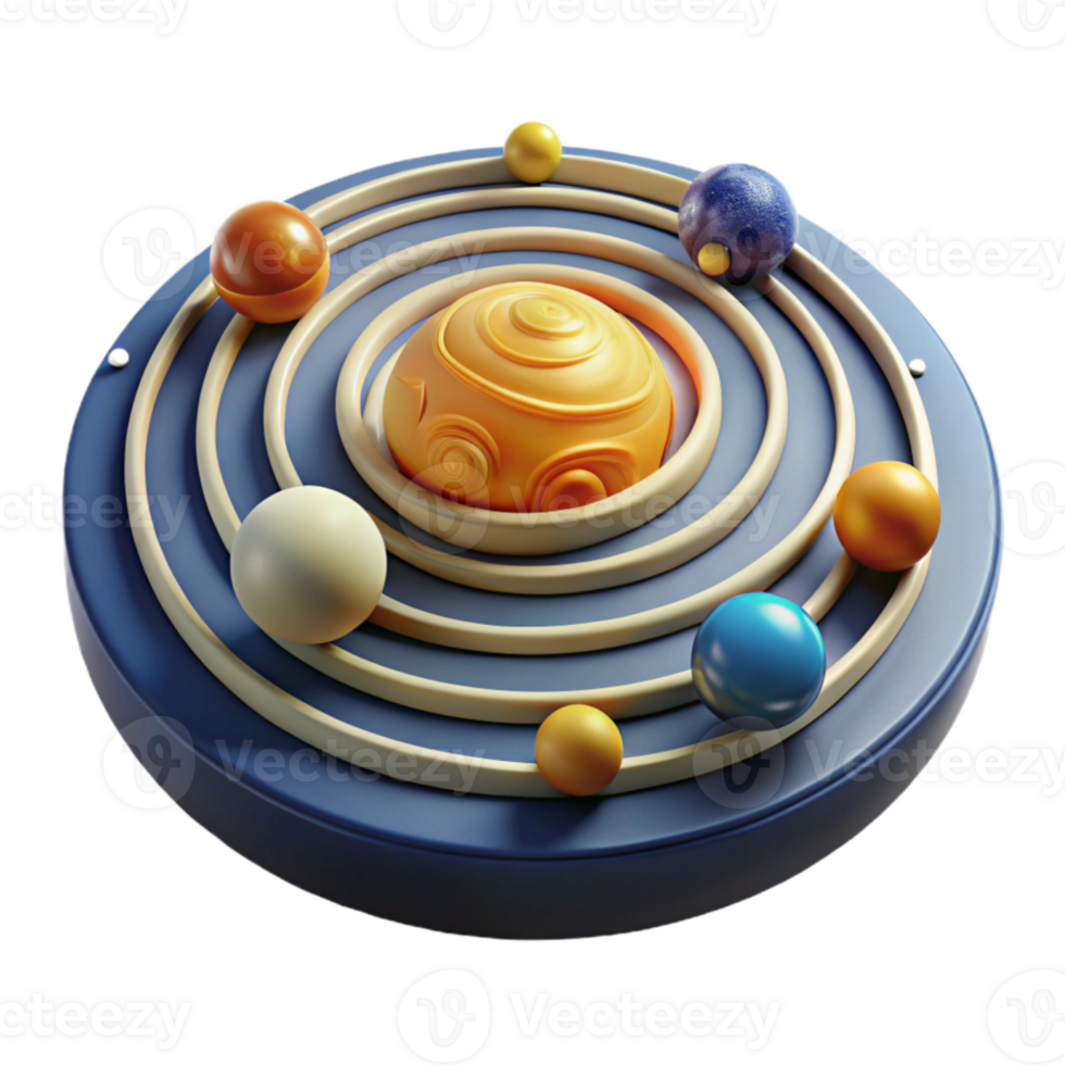 magnificent classic Celestial Orbits A 3D Planetary Model premium png