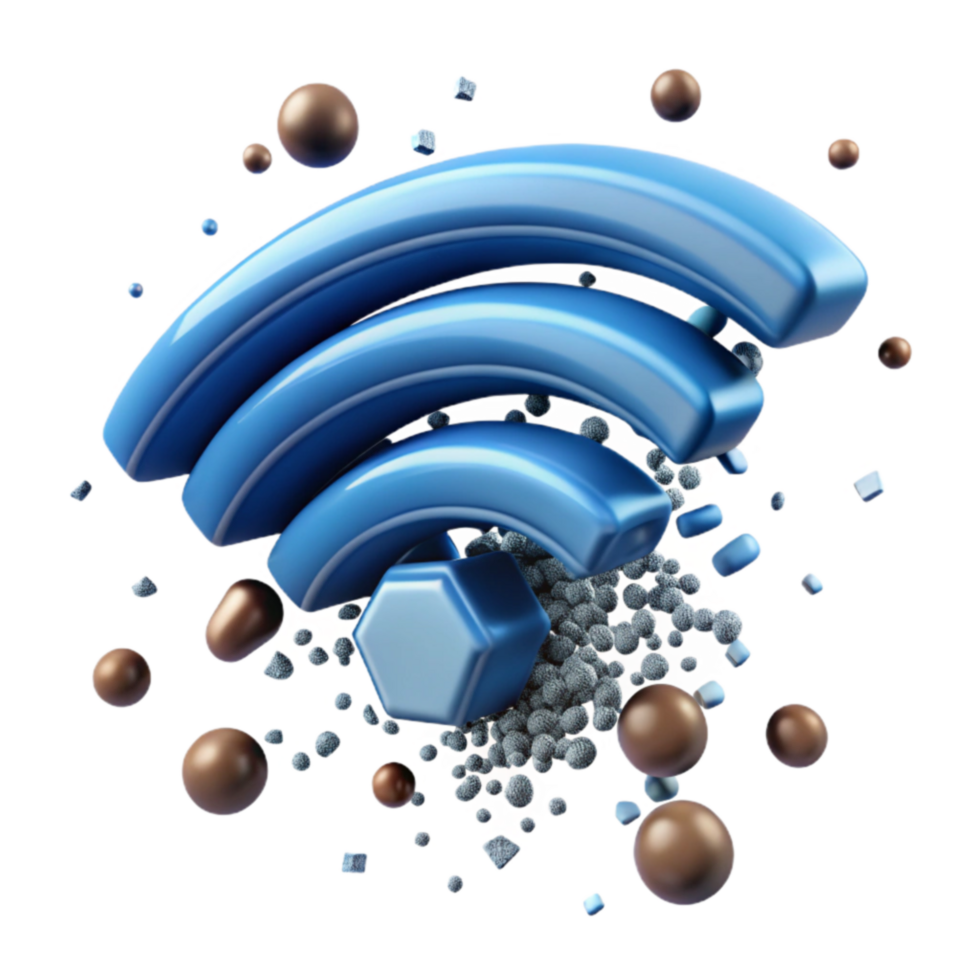 wonderful artistic Wireless Network Signal Data Transmission, Connectivity, Internet Access, Speed, Range, Performance, Coverage, Technology, Signal Strength original png