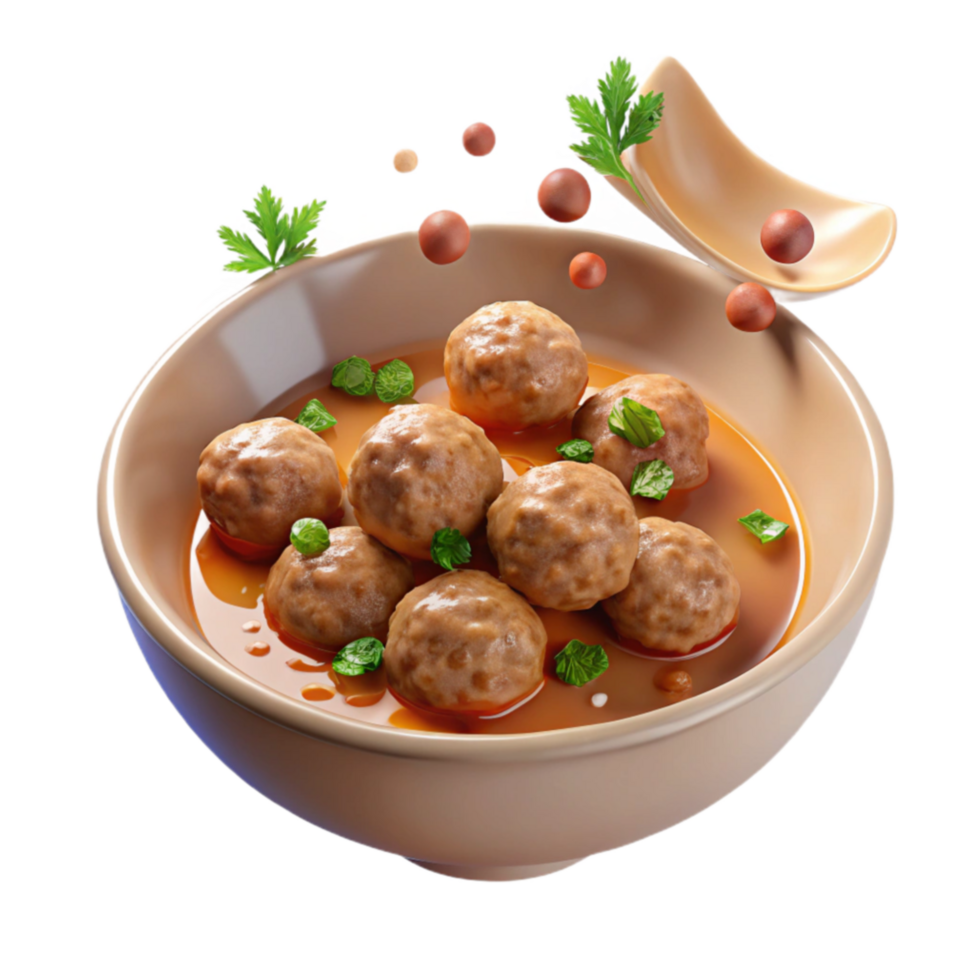Savory Meatballs in Aromatic Sauce png