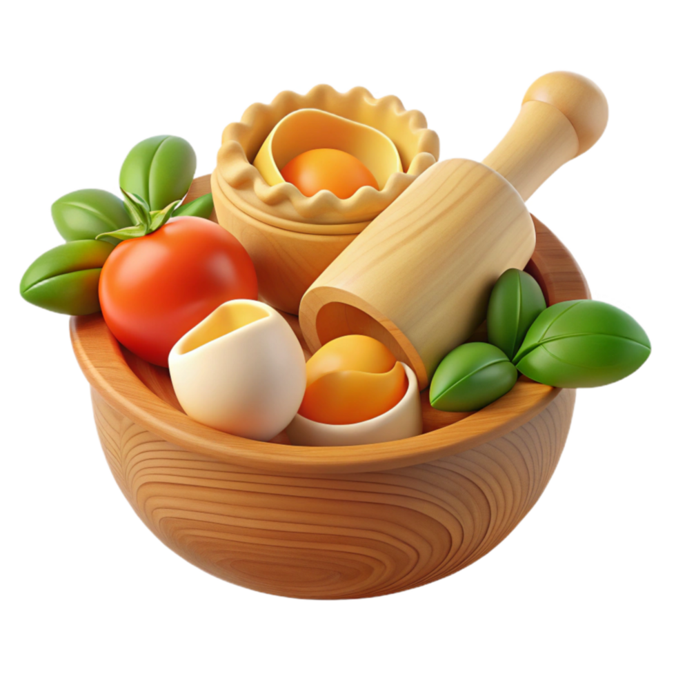 wonderful classic Cooking with Fresh Ingredients Pasta, Eggs, and Herbs premium png