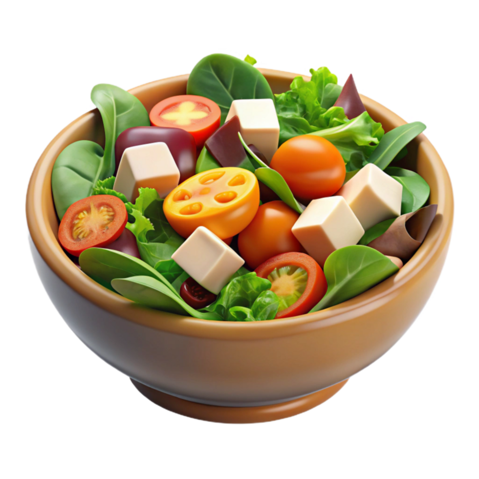 Fresh Salad with Tofu and Cherry Tomatoes png