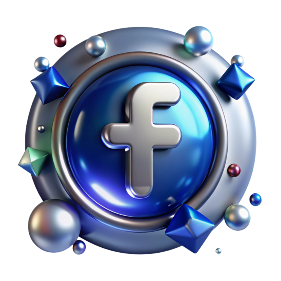 elegant vintage 3D Render of Abstract Social Media Icon genuine png