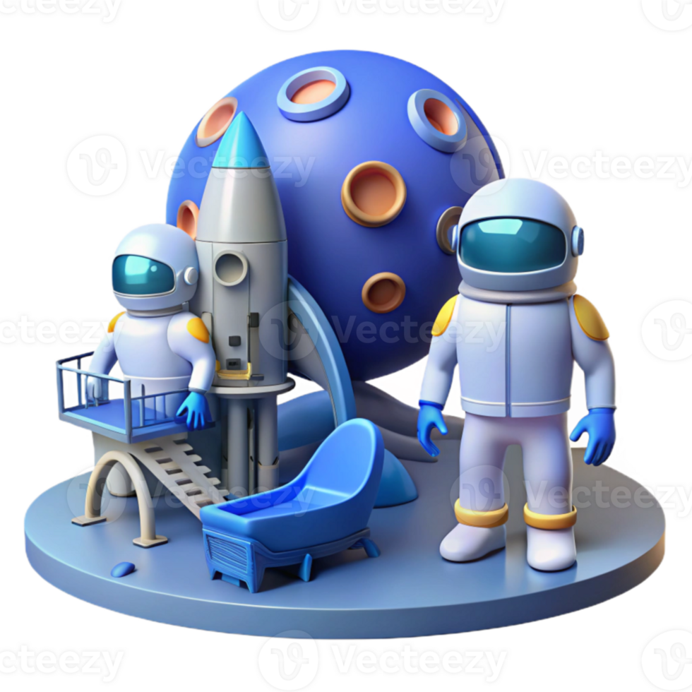 stunning vintage Astronauts, Rocket, and Moon A Space Adventure exclusive png