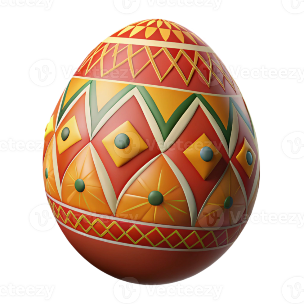 Decorative Easter Egg Colorful Pattern Design png