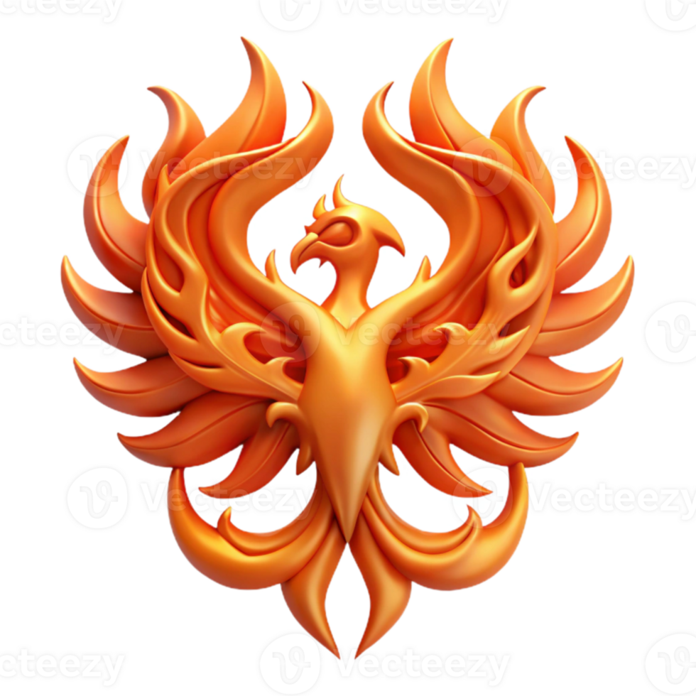 impressive rustic Majestic Phoenix 3D Render of Mythical Bird exclusive png