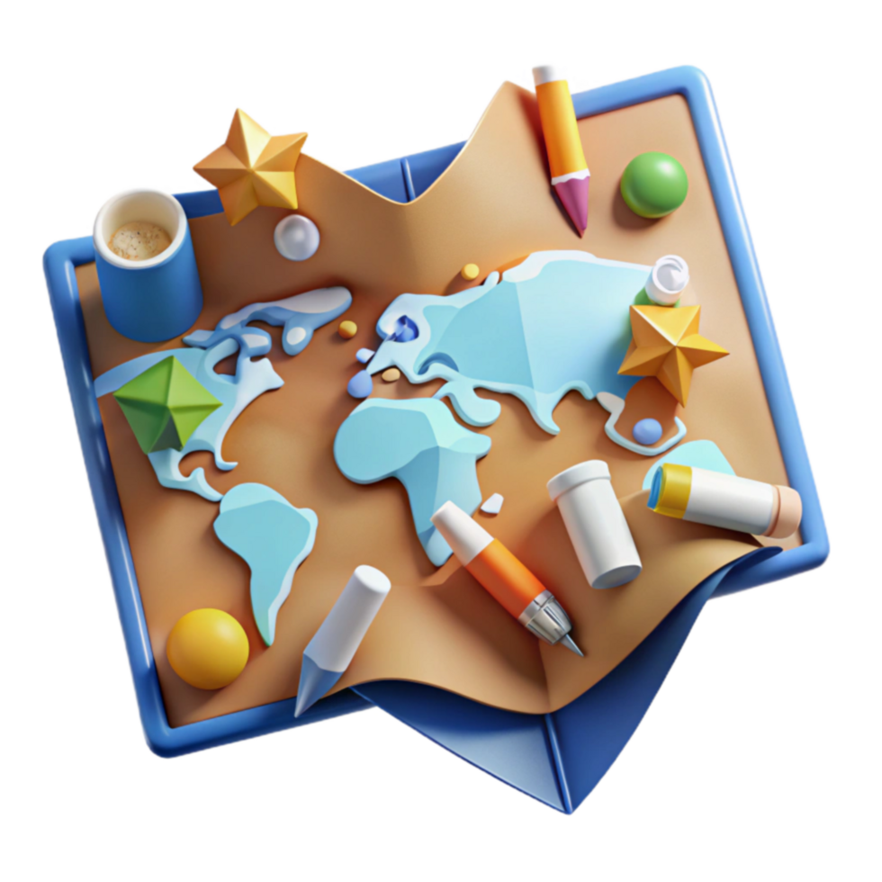 World Exploration A 3D Journey png