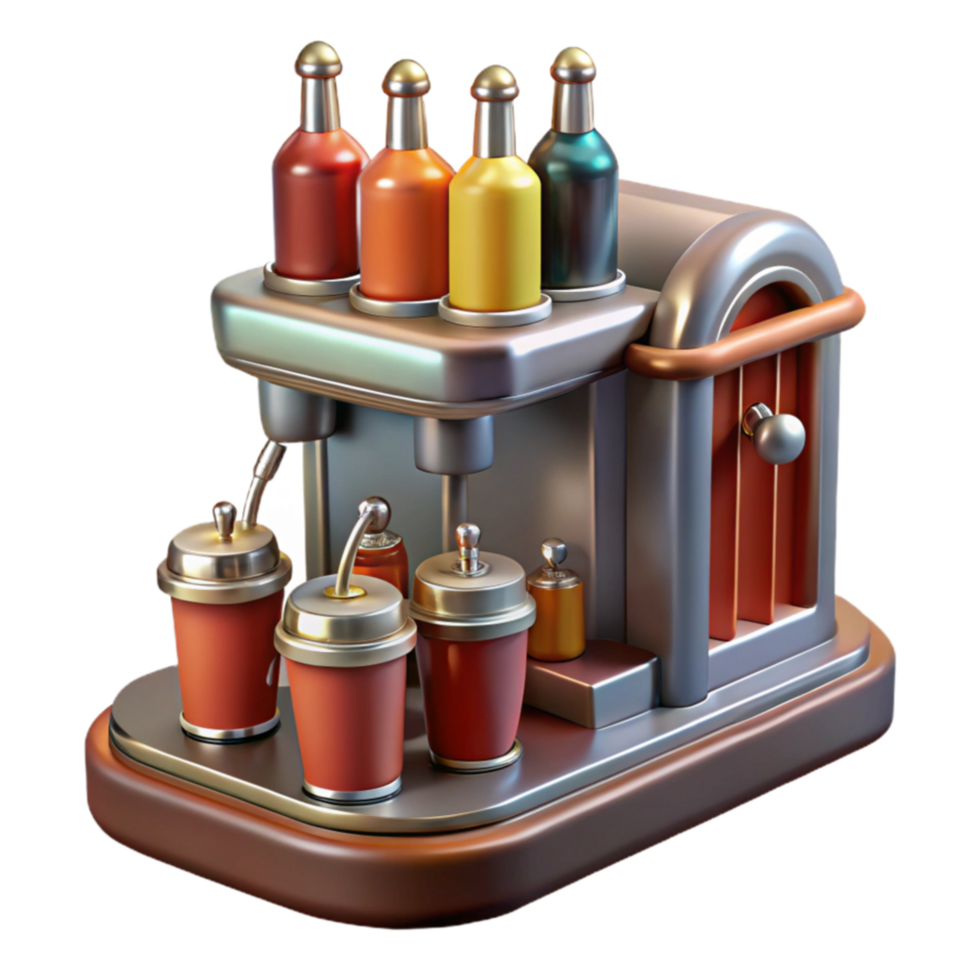 Automated Beverage Dispenser Flavored Drink Machine png