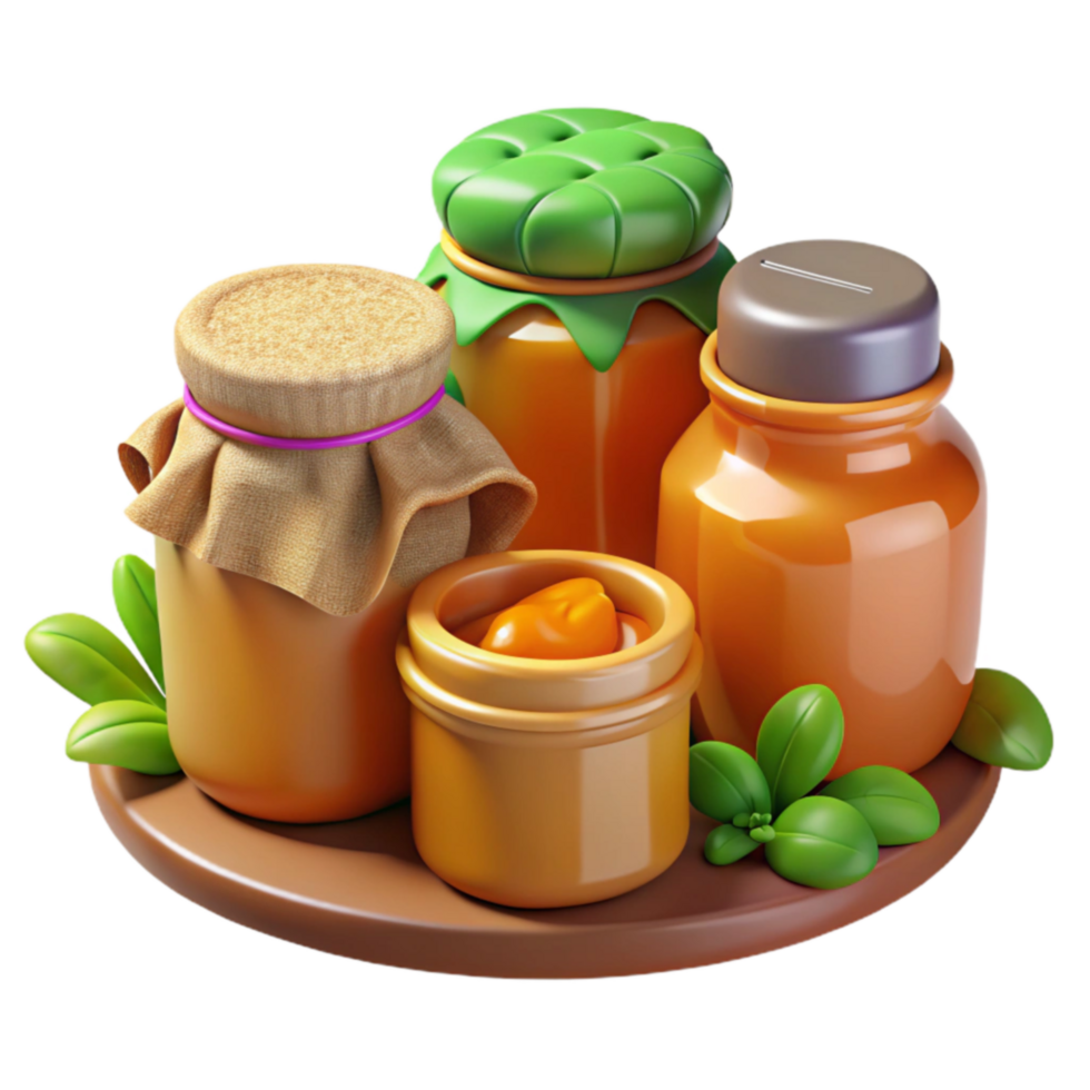 stunning creative Assorted Jars of Homemade Preserves authentic png