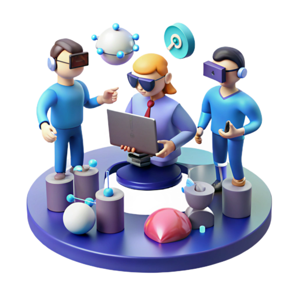 Virtual Collaboration Metaverse Teamwork Innovation png