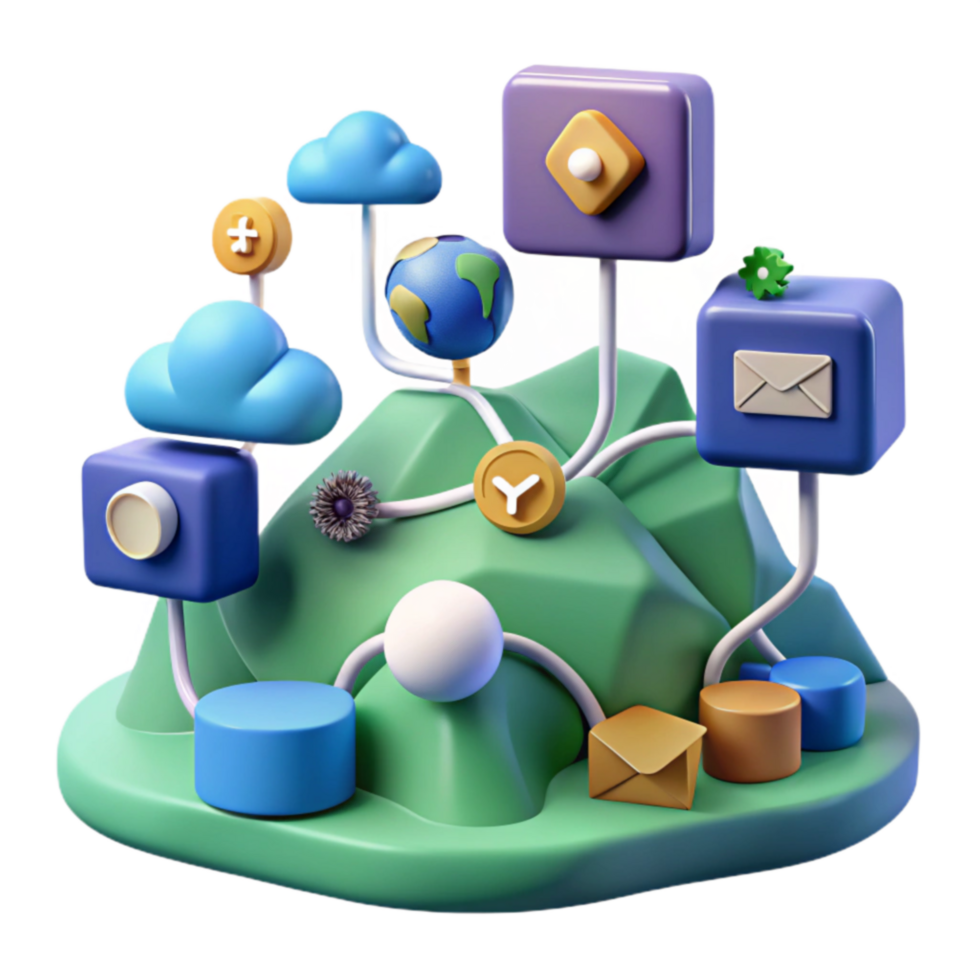 Global Network Interconnectivity Cloud, Data, and Communication png