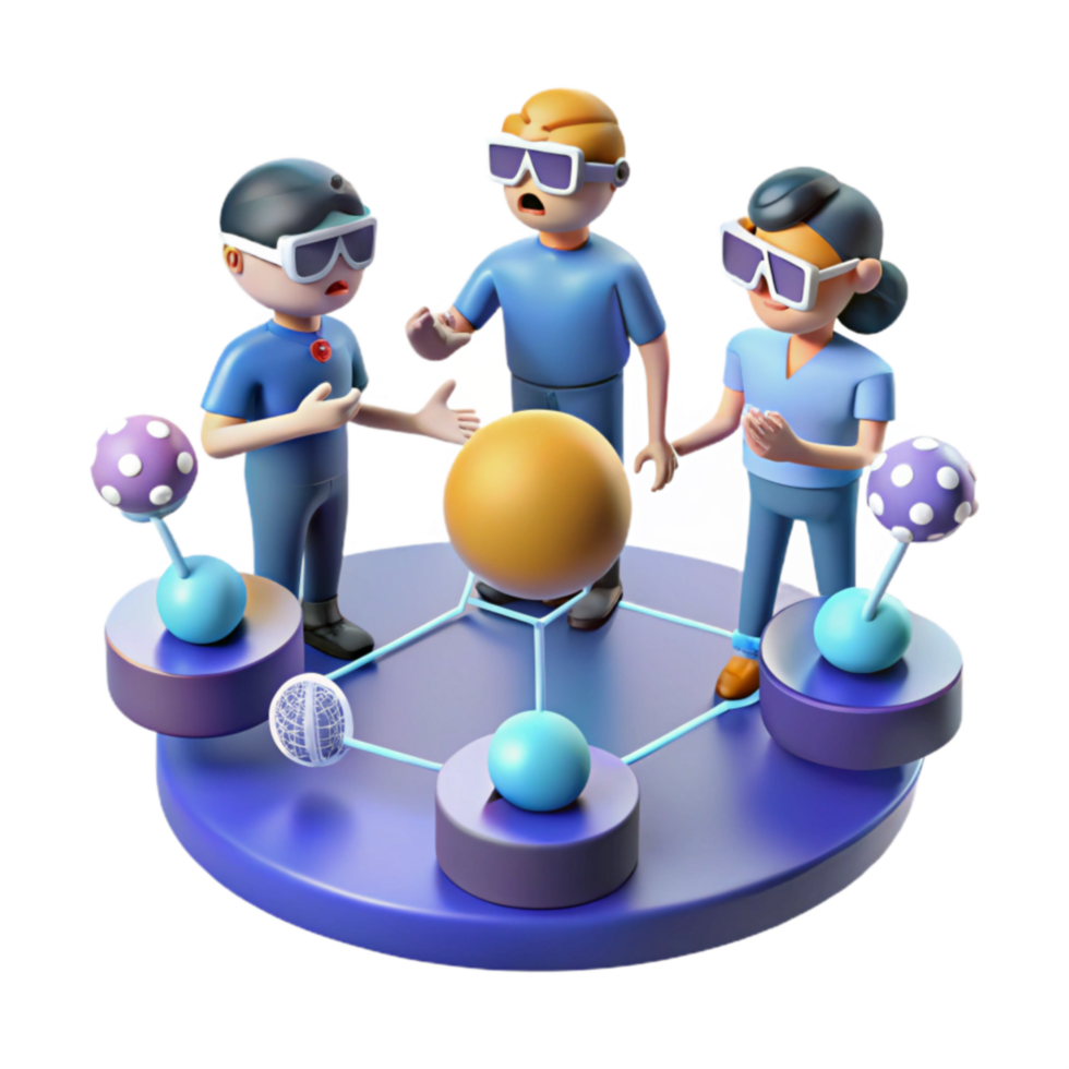extraordinary artistic Virtual Collaboration 3D Avatars Exploring Networked Data original png