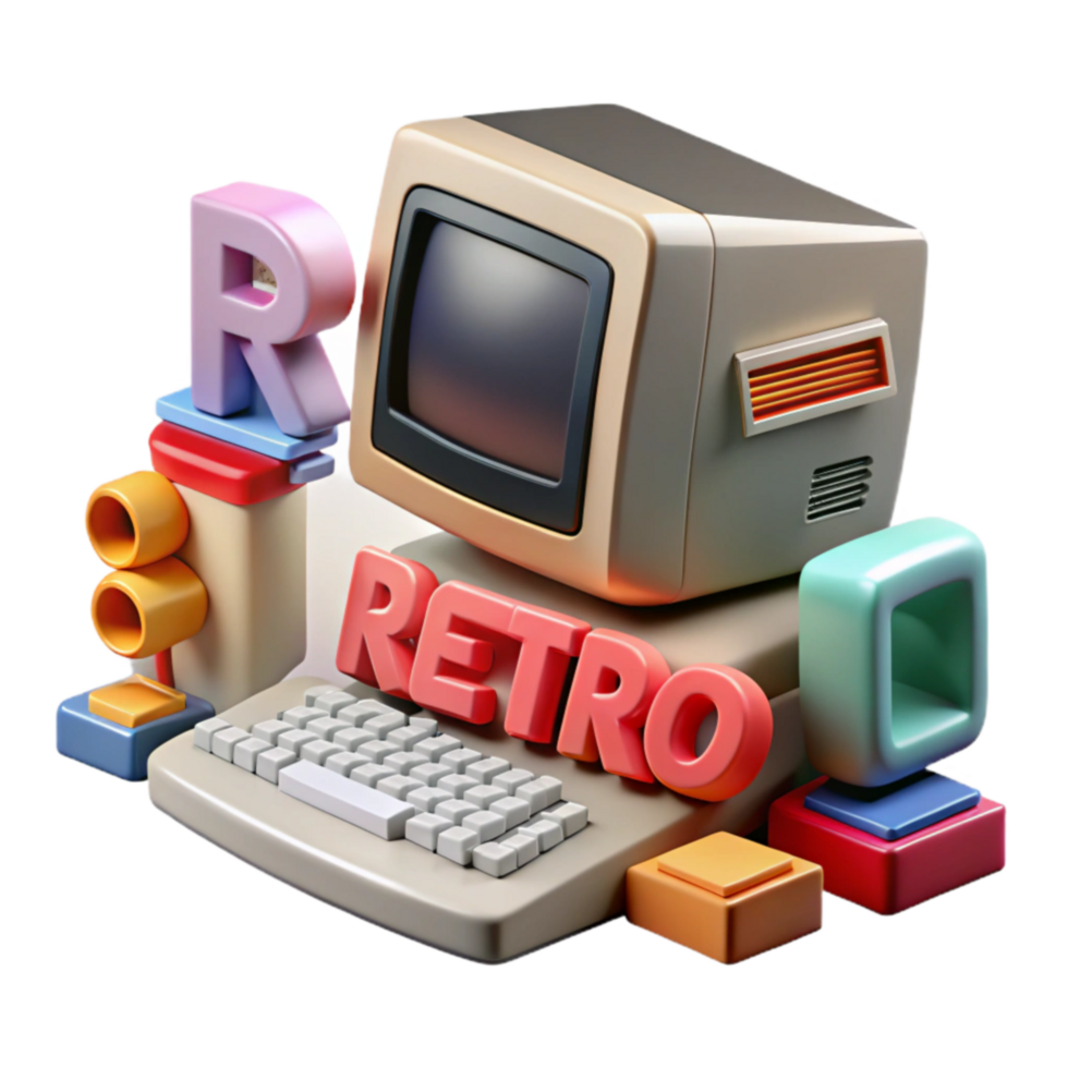 Retro Computer Vintage PC Nostalgia png