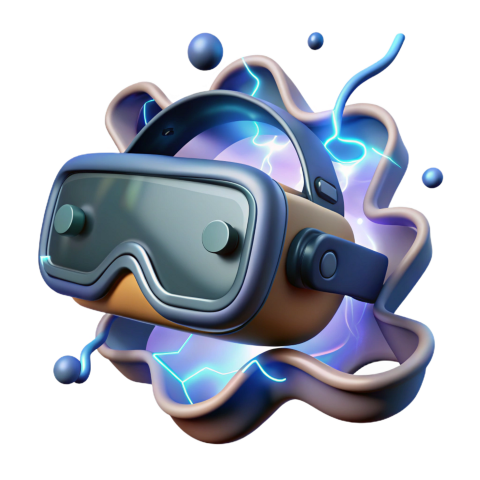 elegant abstract Immersive VR Headset Exploring Virtual Worlds high quality png
