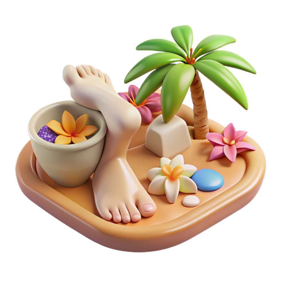wonderful traditional Relaxing Foot Spa Tropical Getaway high quality png