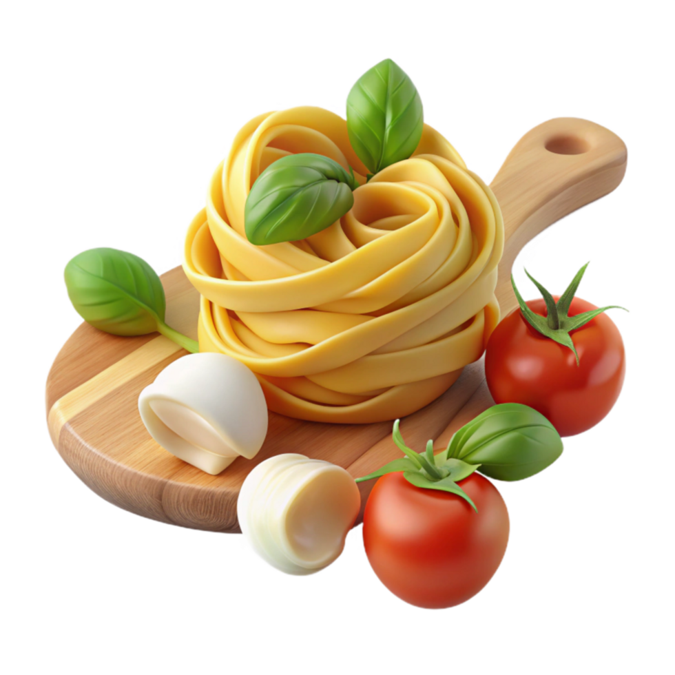 beautiful abstract Pasta, Tomatoes, and Basil A Culinary Delight professional png