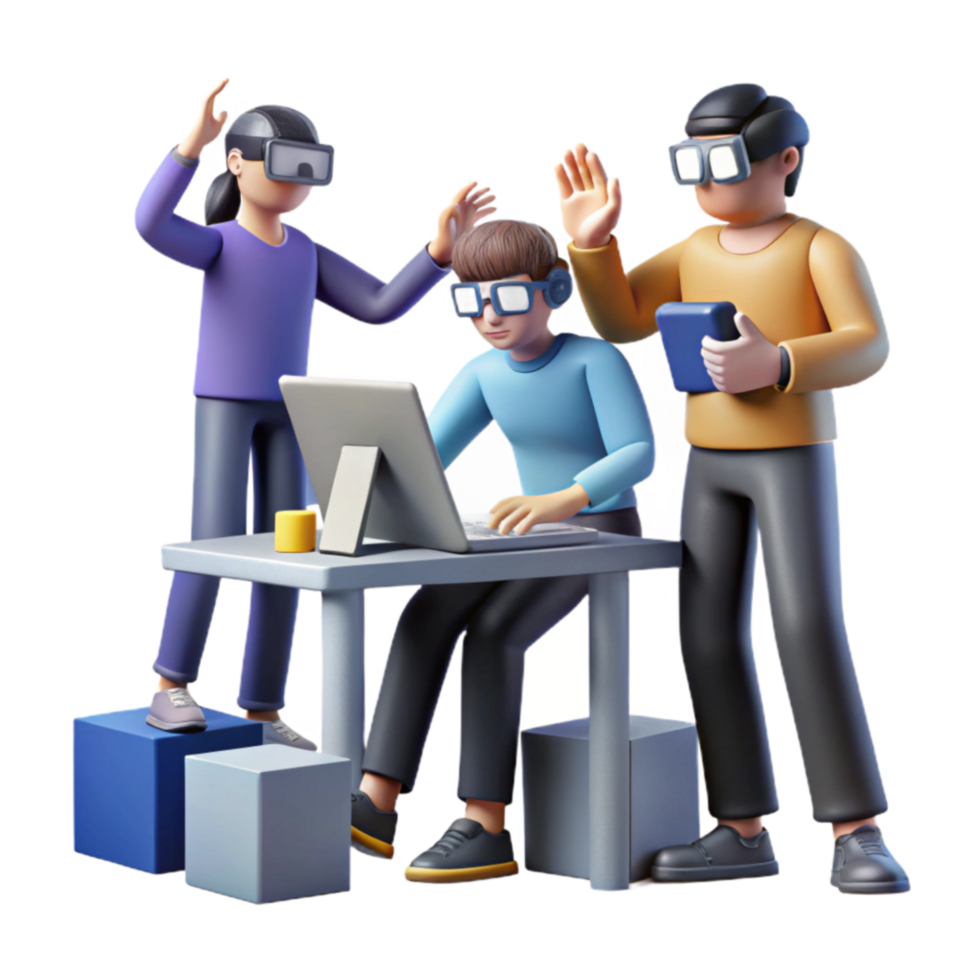 Collaborative Virtual Reality Teamwork Improving Productivity with Innovative Tech png