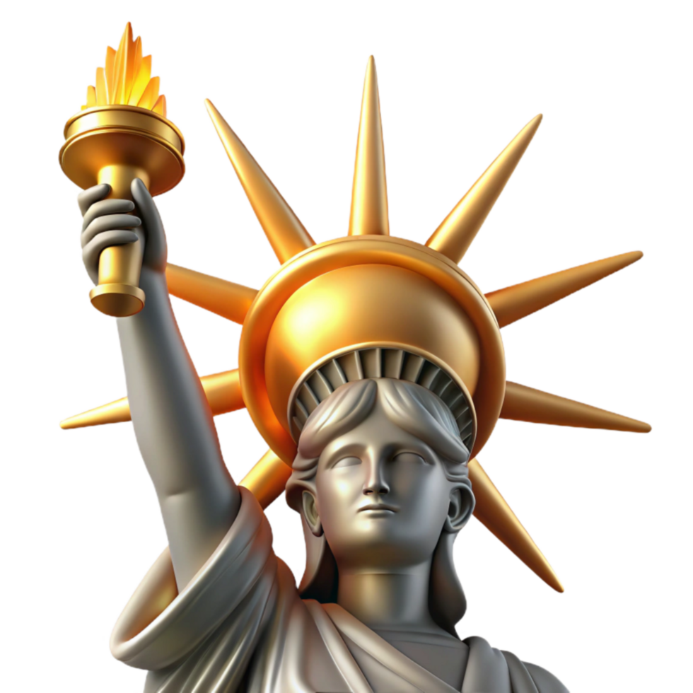 beautiful rustic Liberty Statue Iconic Symbol of Freedom and Enlightenment professional png