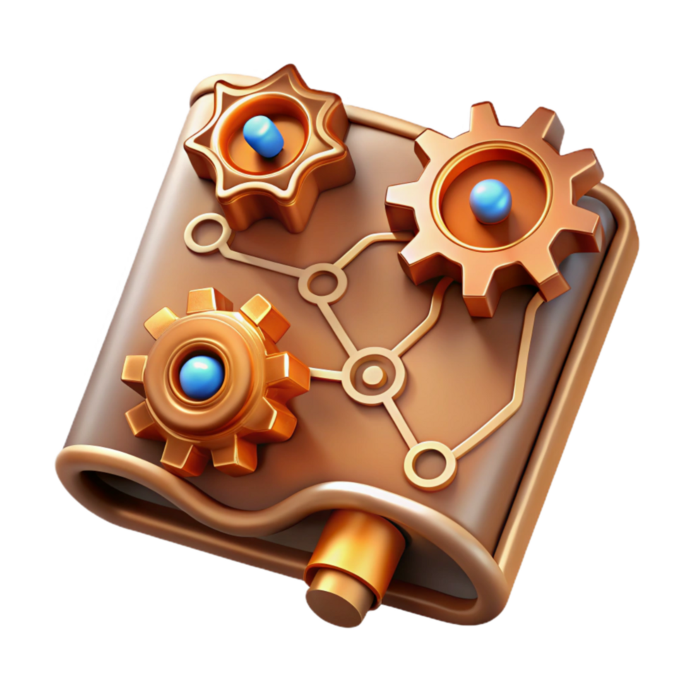wonderful modern Cogwheel Mechanism Intricate Gear System Network Design authentic png