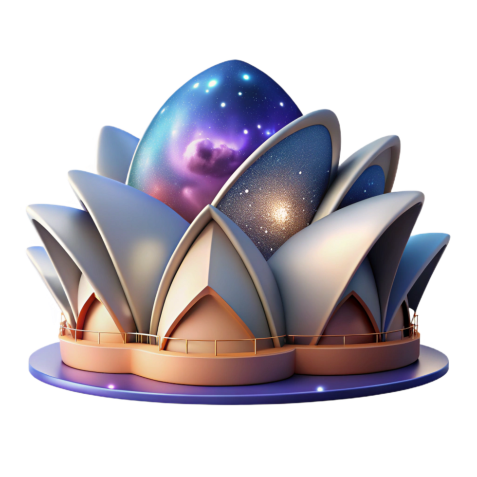 extraordinary minimalist Cosmic Egg Celestial Wonders in Architectural Shell professional png