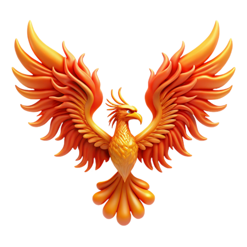 dramatic traditional Majestic Firebird Wings of Rebirth and Renewal original png