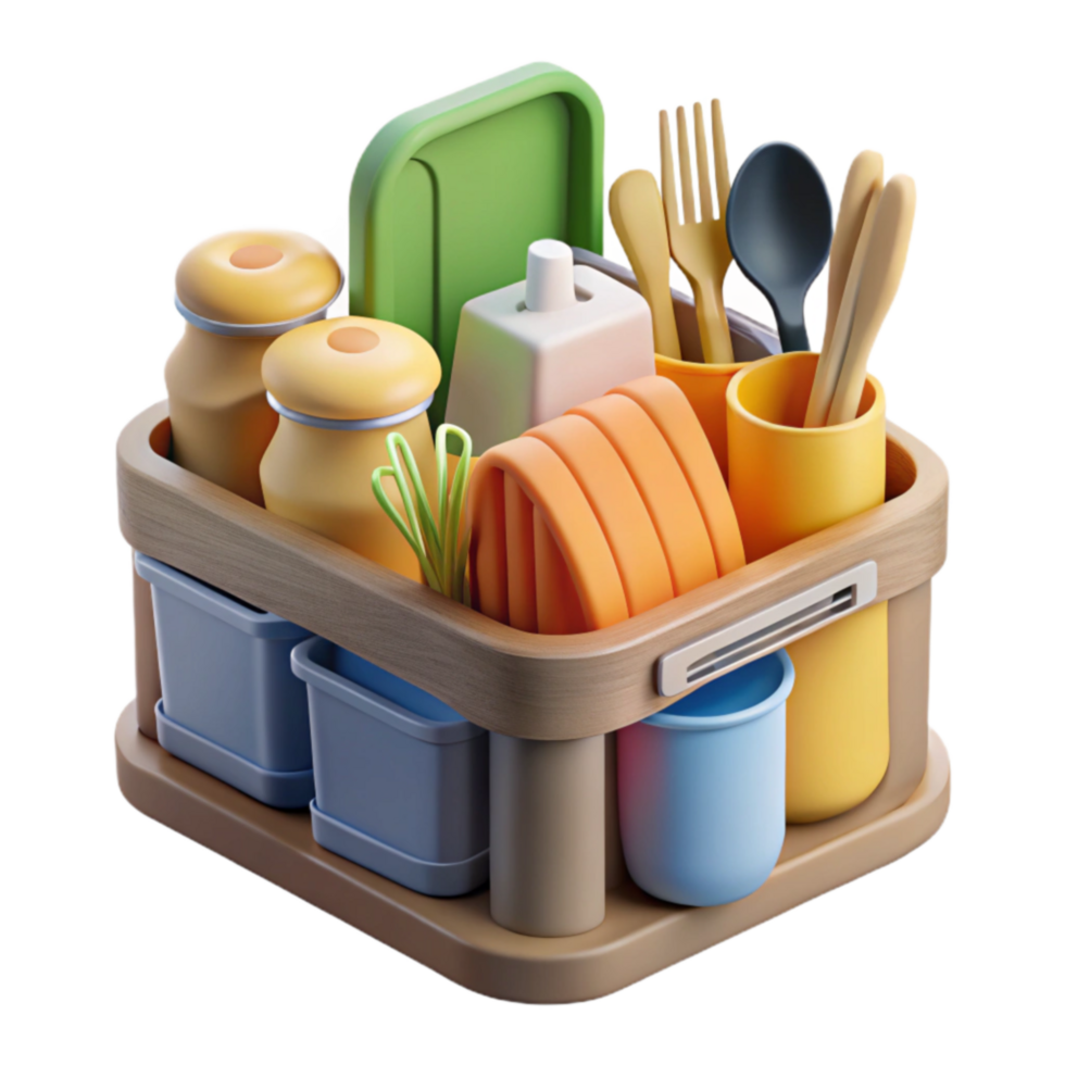 Organized Kitchen Utensil and Spice Caddy png