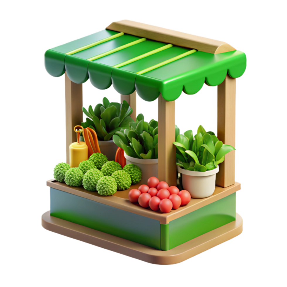 dramatic traditional Farmers Market Stand Fresh Produce, Vegetables, and Fruits professional png