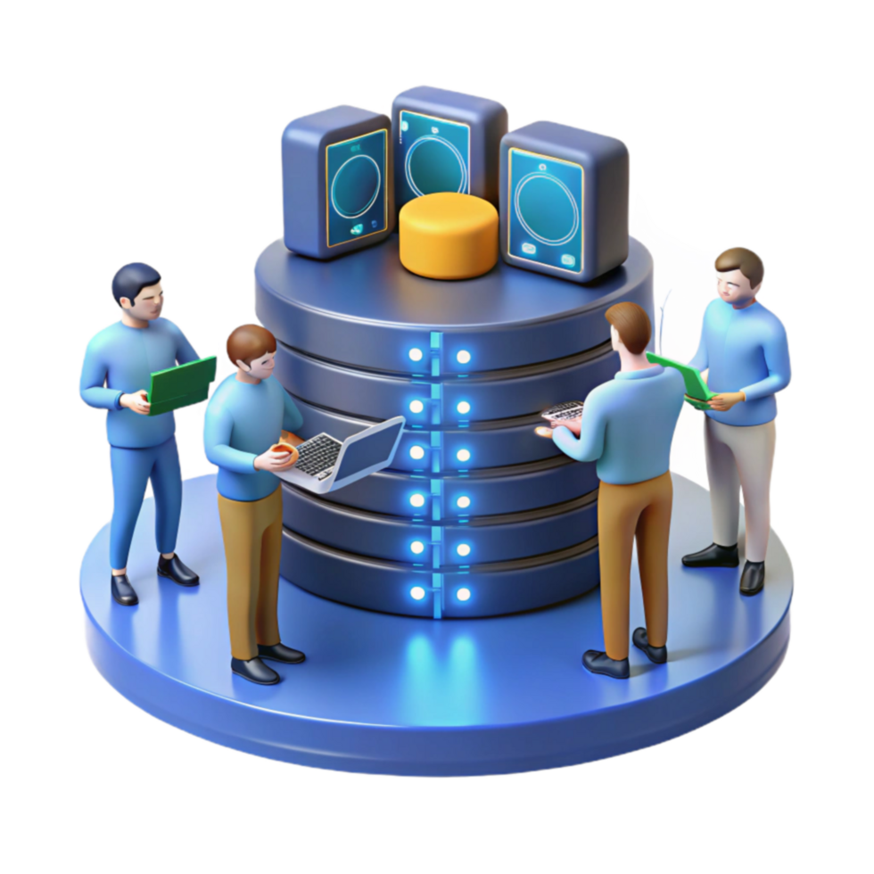 dramatic traditional Teamwork Database Management Efficient Data Solutions high quality png