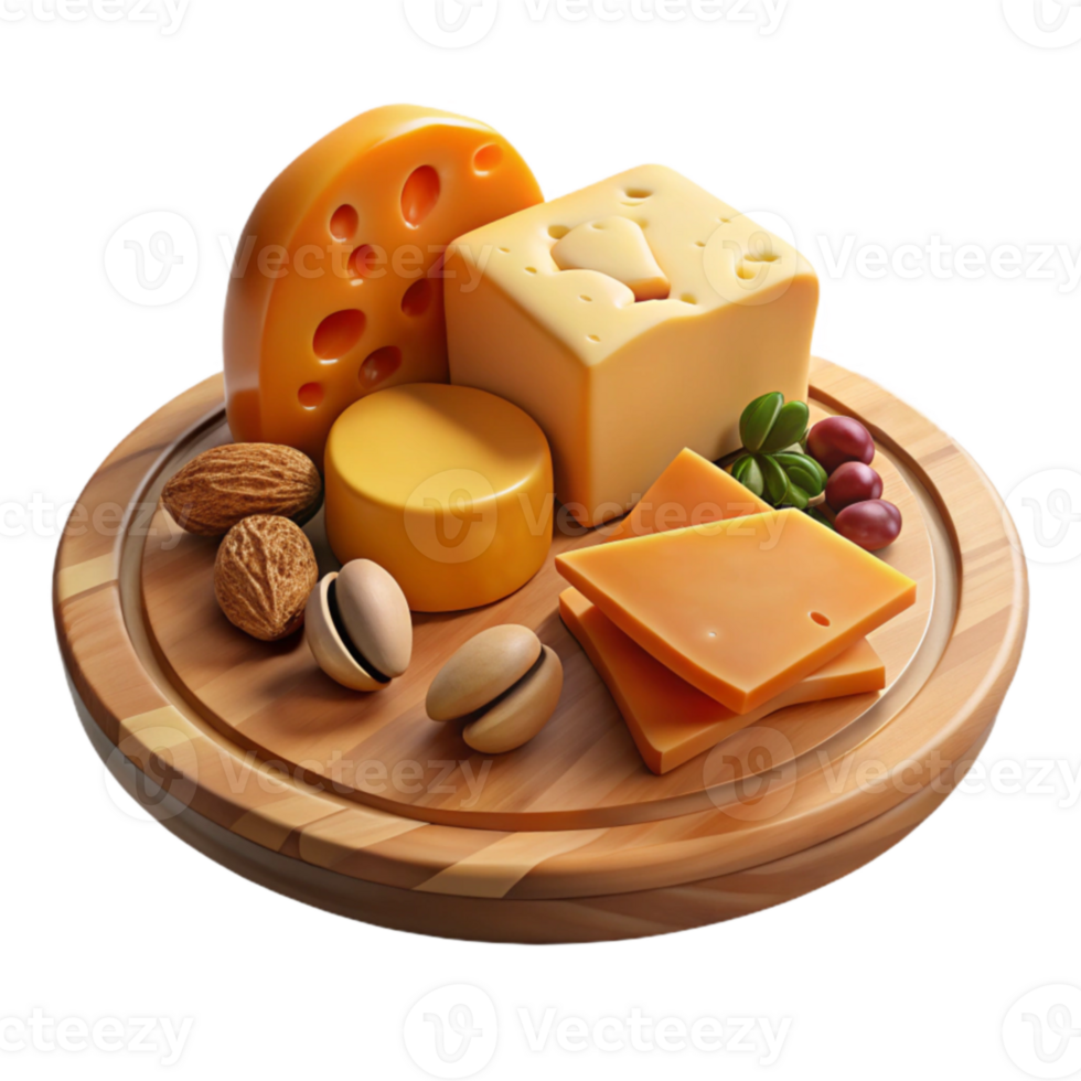 wonderful rustic Cheese and Nuts Platter A Delicious Snack 4K png