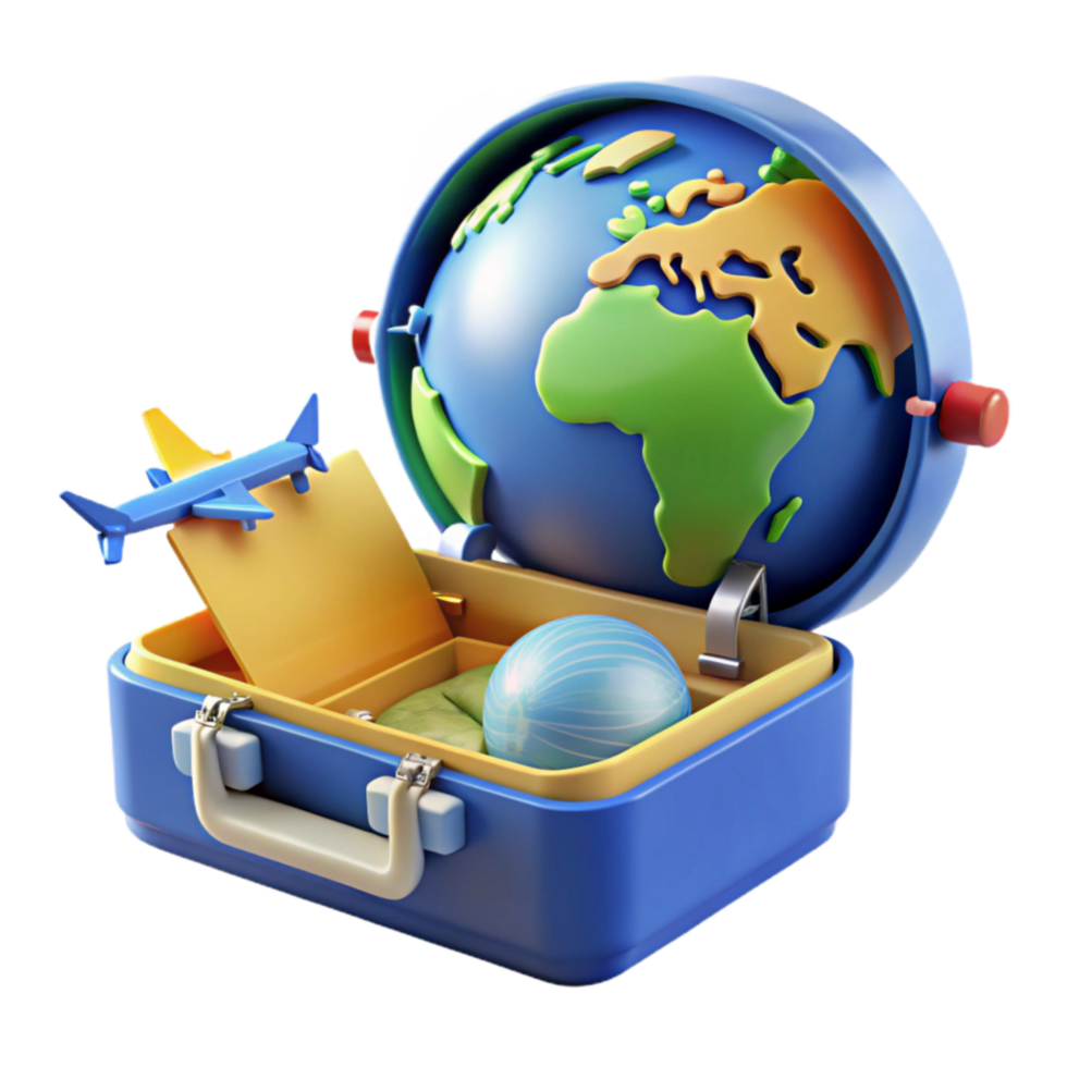 elegant artistic Global Travel Packing for Adventure exclusive png