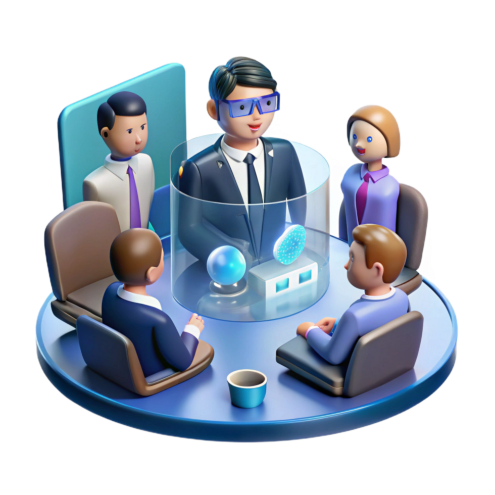 serene rustic Virtual Meeting Global Collaboration and Data Sharing premium png