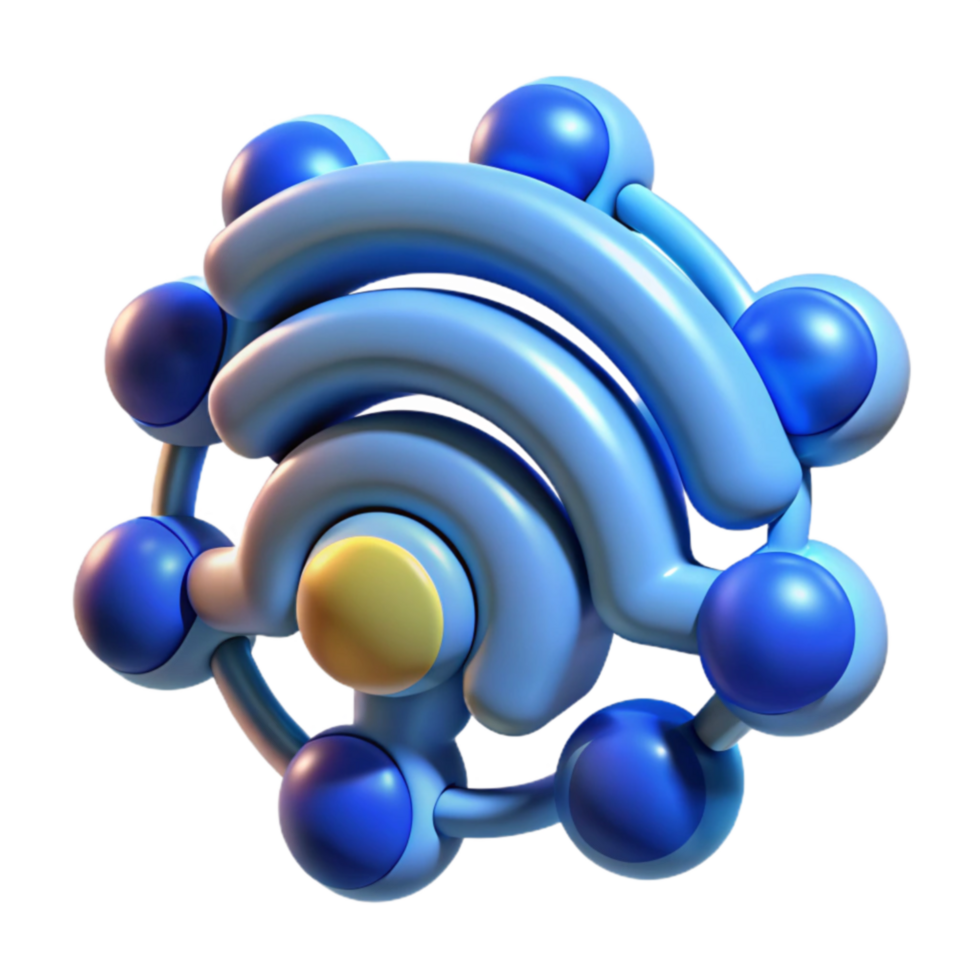 beautiful contemporary Global Network Connectivity A 3D Abstract Representation original png