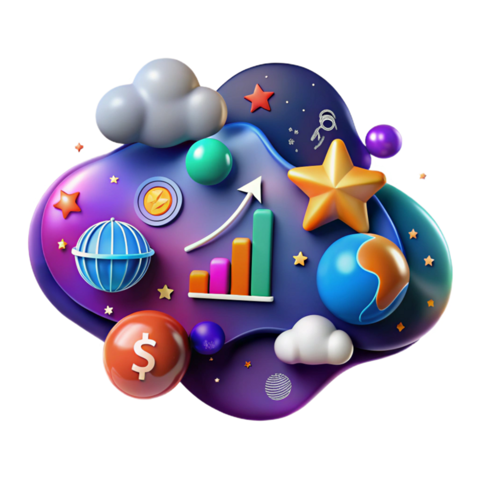 Growth, Finance, and Global Expansion A 3D Visualization png