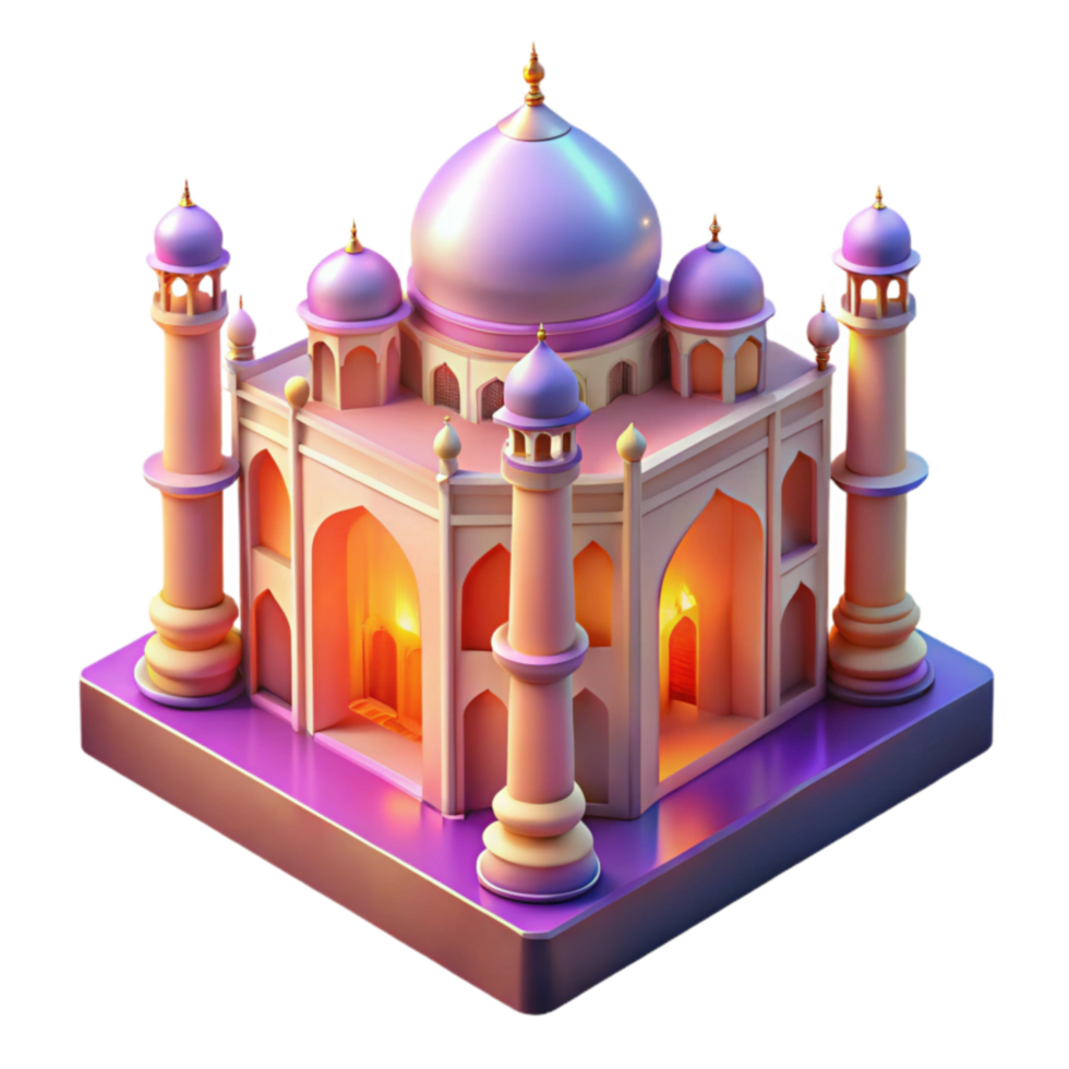 dramatic abstract Isometric 3D Model of Mausoleum authentic png