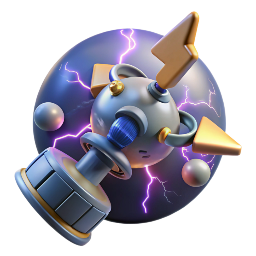 3D Render of Futuristic Energy Device png