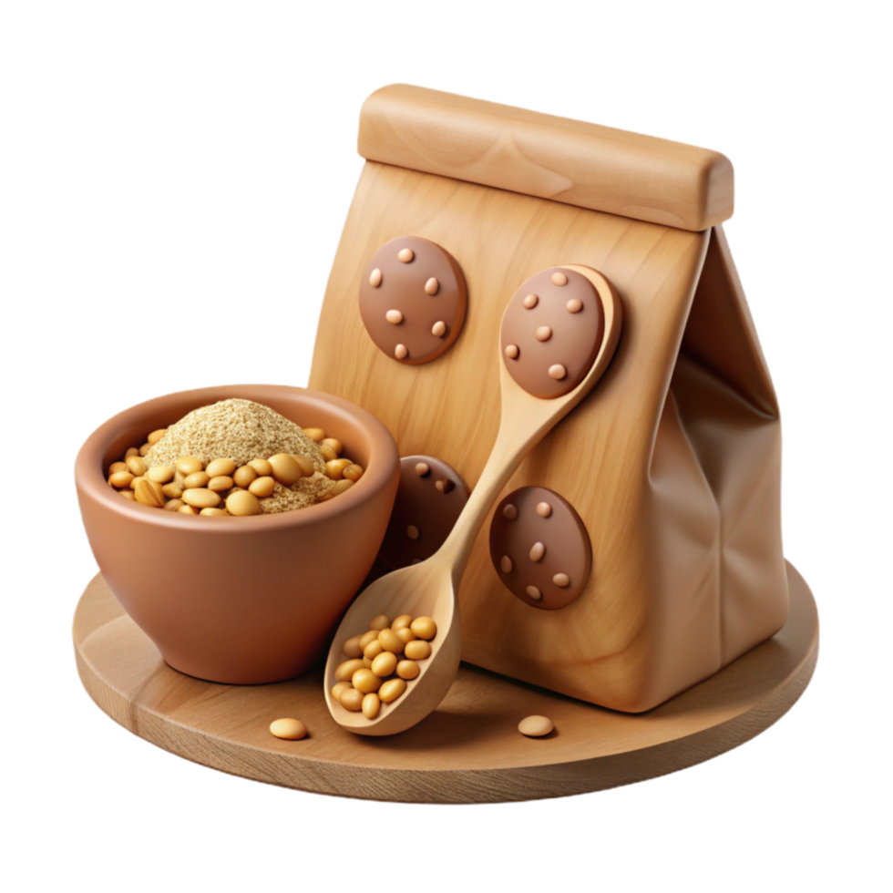 wonderful rustic Soybeans, Powder, Cookies A Healthy Snack Combination exclusive png